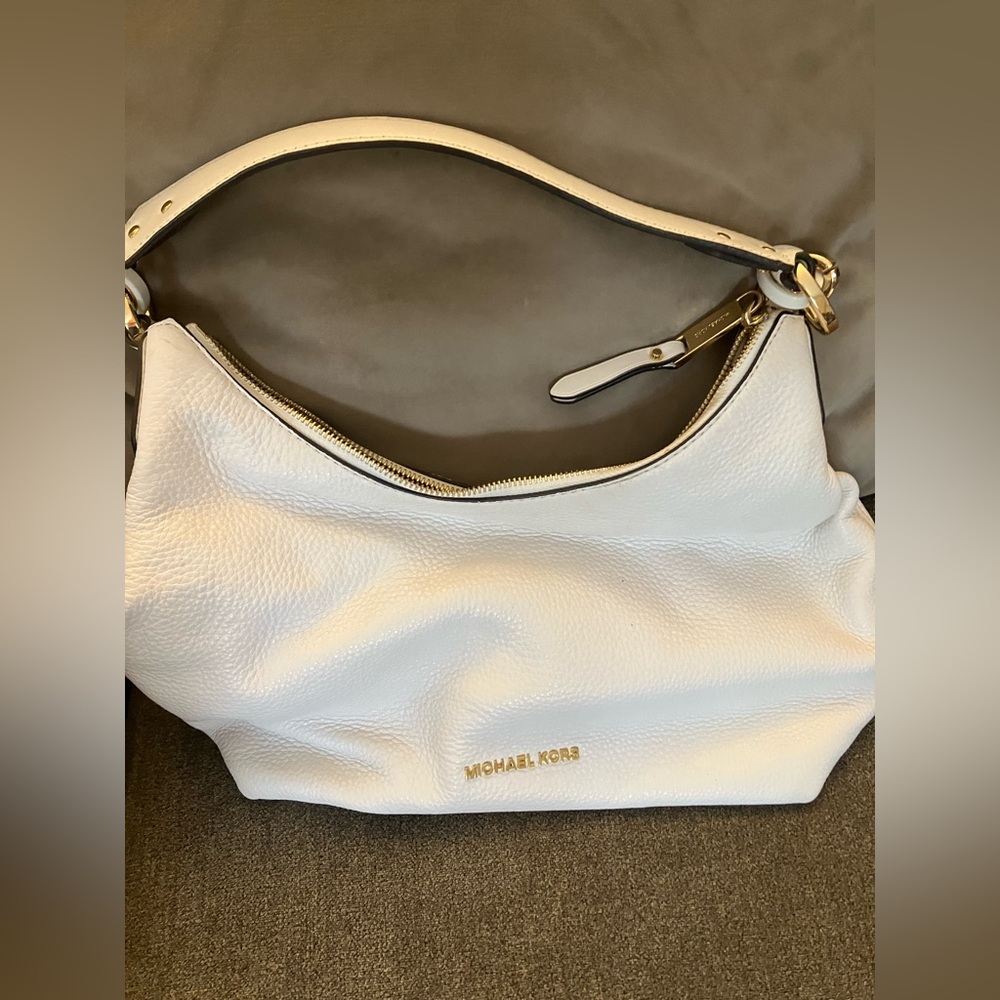 Michael Kors White Hobo Bag